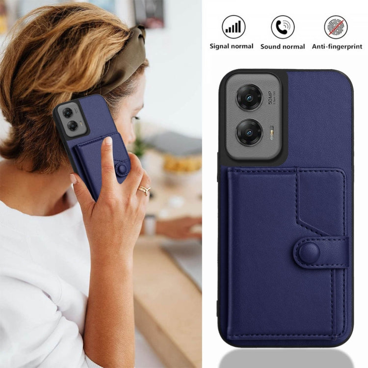 For Motorola Moto G Stylus 5G 2024 Button Card Bag RFID Anti-theft Phone Case