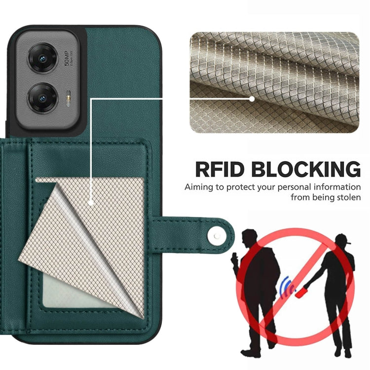 For Motorola Moto G Stylus 5G 2024 Button Card Bag RFID Anti-theft Phone Case