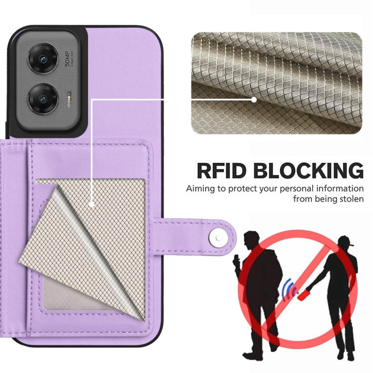 For Motorola Moto G Stylus 5G 2024 Button Card Bag RFID Anti-theft Phone Case