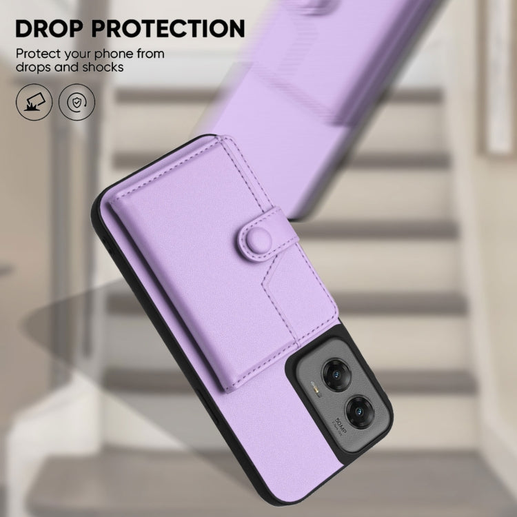 For Motorola Moto G Stylus 5G 2024 Button Card Bag RFID Anti-theft Phone Case