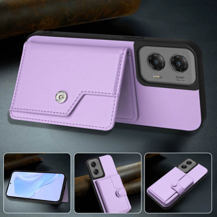 For Motorola Moto G Stylus 5G 2024 Button Card Bag RFID Anti-theft Phone Case