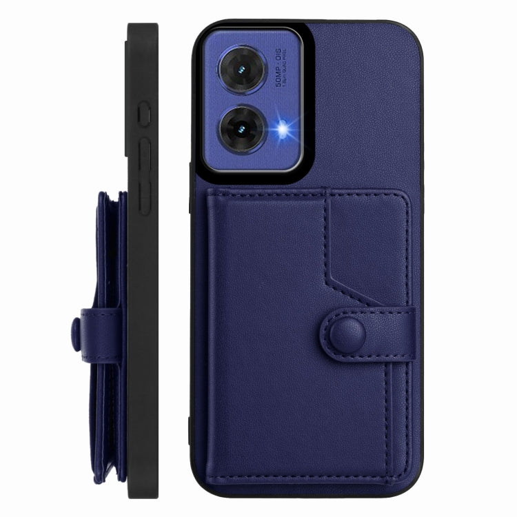 For Motorola Moto G85 EU Version Button Card Bag RFID Anti-theft Phone Case