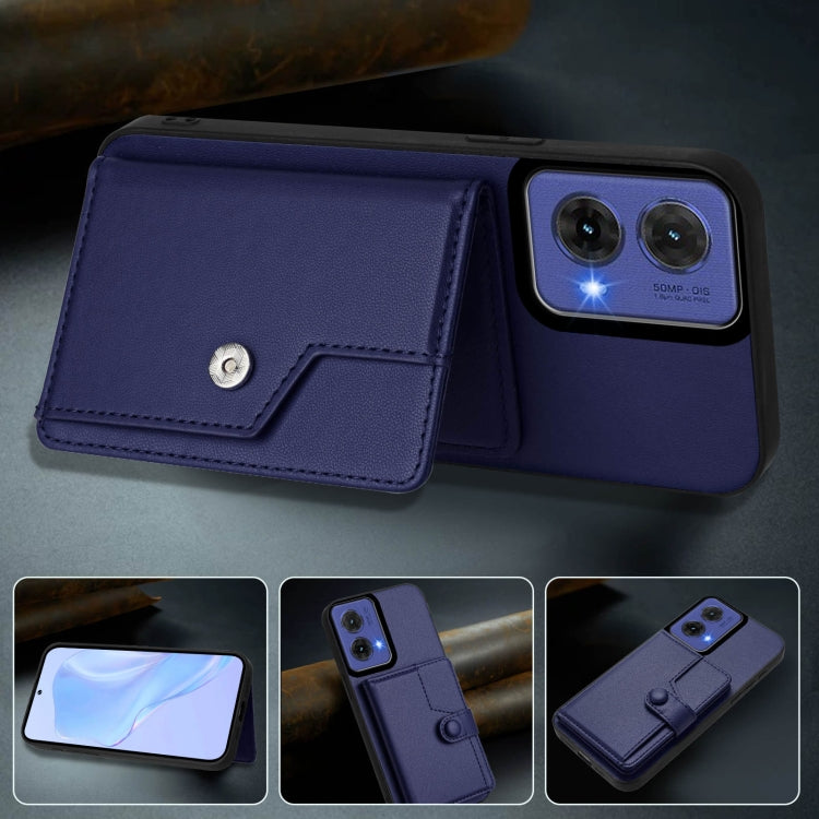 For Motorola Moto G85 EU Version Button Card Bag RFID Anti-theft Phone Case