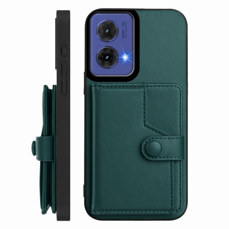 For Motorola Moto G85 EU Version Button Card Bag RFID Anti-theft Phone Case