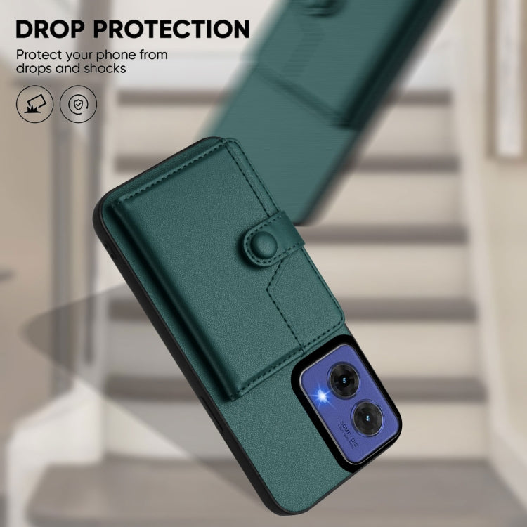For Motorola Moto G85 EU Version Button Card Bag RFID Anti-theft Phone Case
