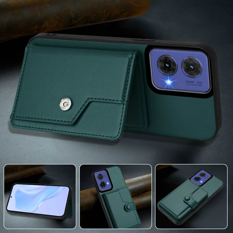 For Motorola Moto G85 EU Version Button Card Bag RFID Anti-theft Phone Case