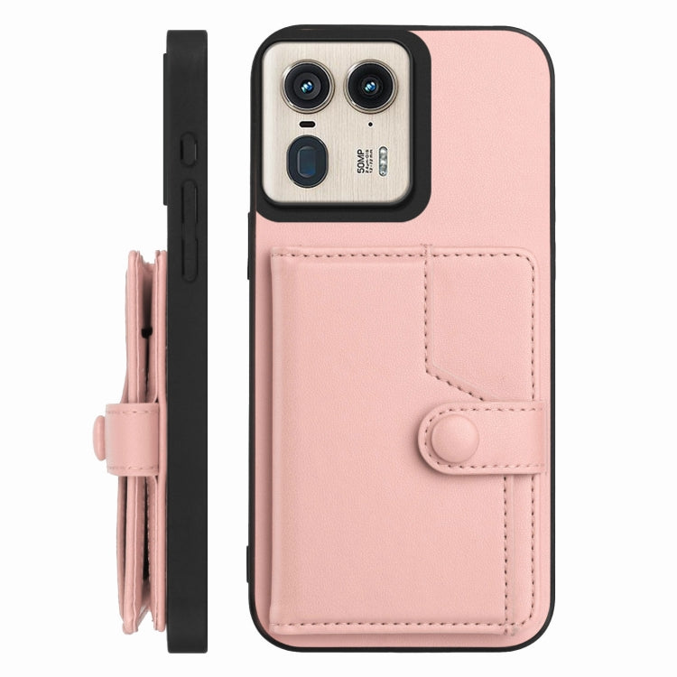 For Motorola Moto X50 Ultra Button Card Bag RFID Anti-theft Phone Case