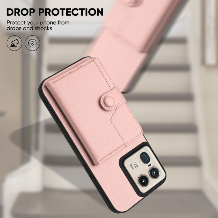 For Motorola Moto X50 Ultra Button Card Bag RFID Anti-theft Phone Case