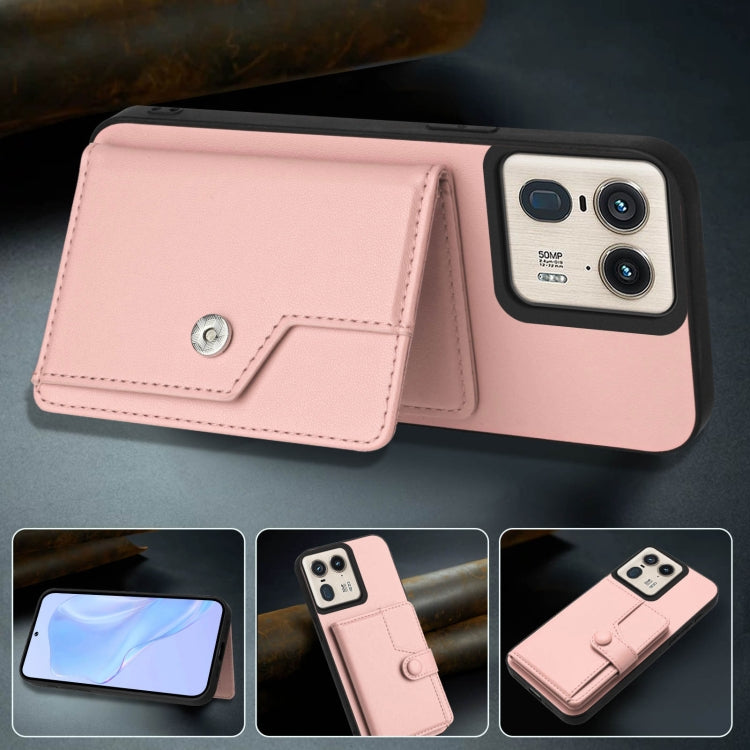 For Motorola Moto X50 Ultra Button Card Bag RFID Anti-theft Phone Case