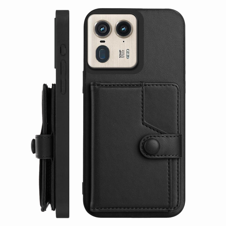 For Motorola Moto X50 Ultra Button Card Bag RFID Anti-theft Phone Case