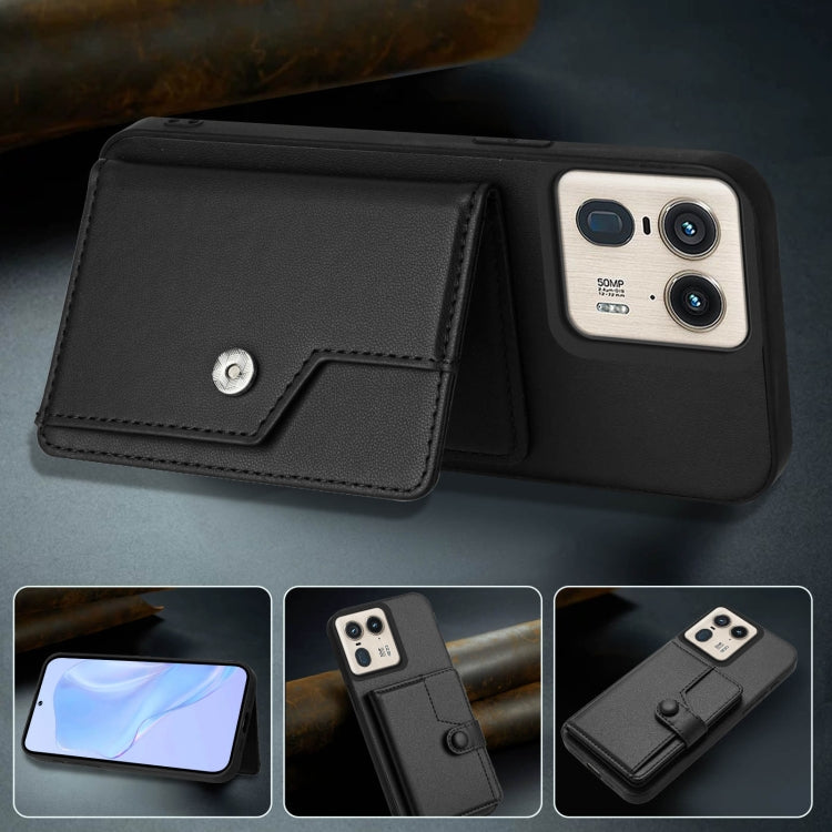 For Motorola Moto X50 Ultra Button Card Bag RFID Anti-theft Phone Case