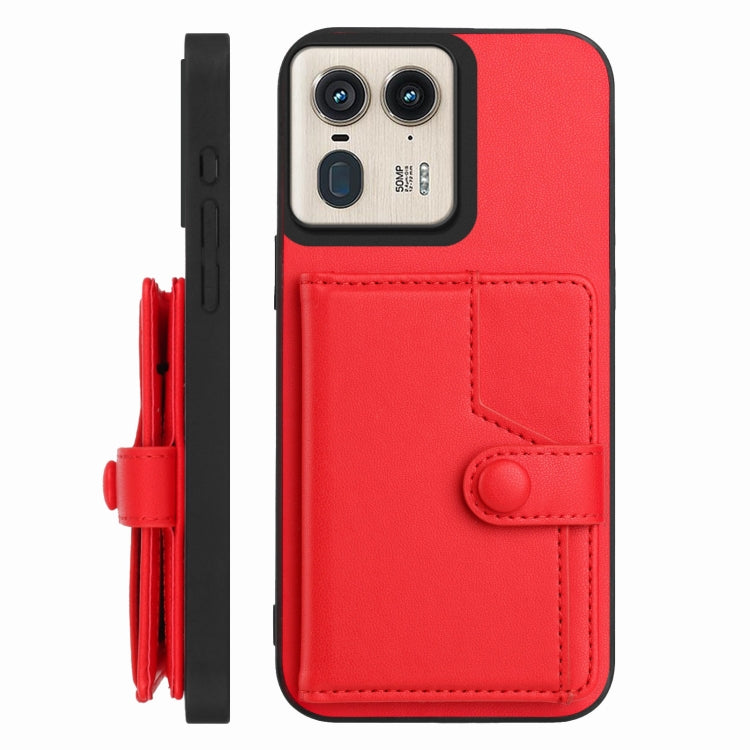 For Motorola Moto X50 Ultra Button Card Bag RFID Anti-theft Phone Case