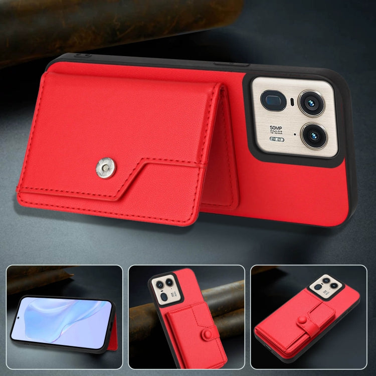For Motorola Moto X50 Ultra Button Card Bag RFID Anti-theft Phone Case