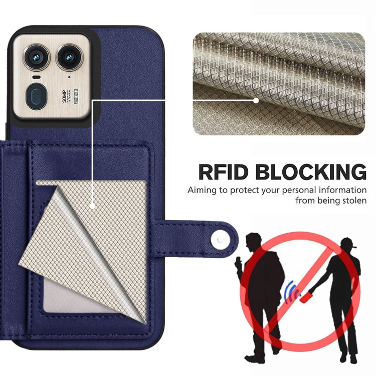 For Motorola Moto X50 Ultra Button Card Bag RFID Anti-theft Phone Case