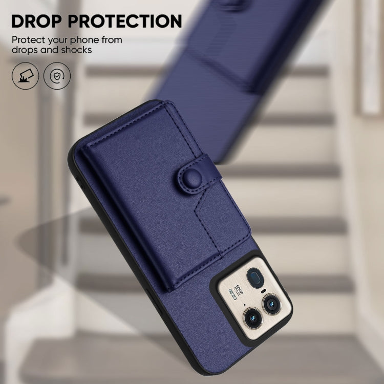 For Motorola Moto X50 Ultra Button Card Bag RFID Anti-theft Phone Case