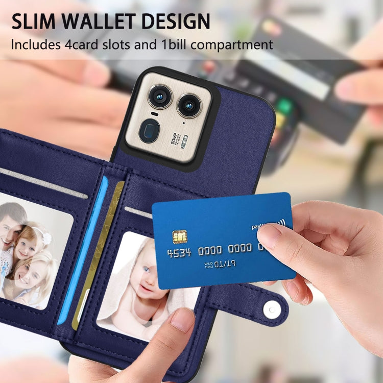 For Motorola Moto X50 Ultra Button Card Bag RFID Anti-theft Phone Case