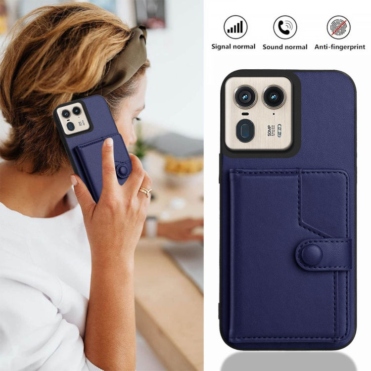 For Motorola Moto X50 Ultra Button Card Bag RFID Anti-theft Phone Case