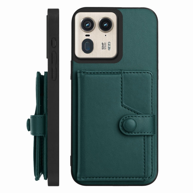 For Motorola Moto X50 Ultra Button Card Bag RFID Anti-theft Phone Case