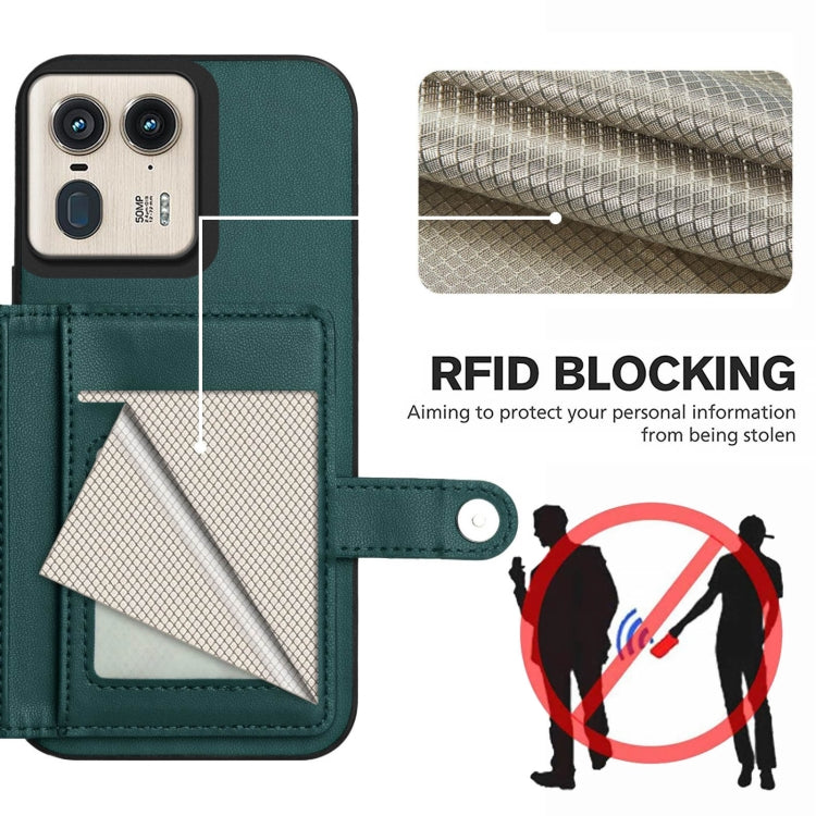 For Motorola Moto X50 Ultra Button Card Bag RFID Anti-theft Phone Case