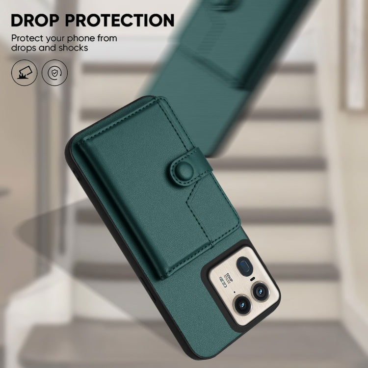 For Motorola Moto X50 Ultra Button Card Bag RFID Anti-theft Phone Case
