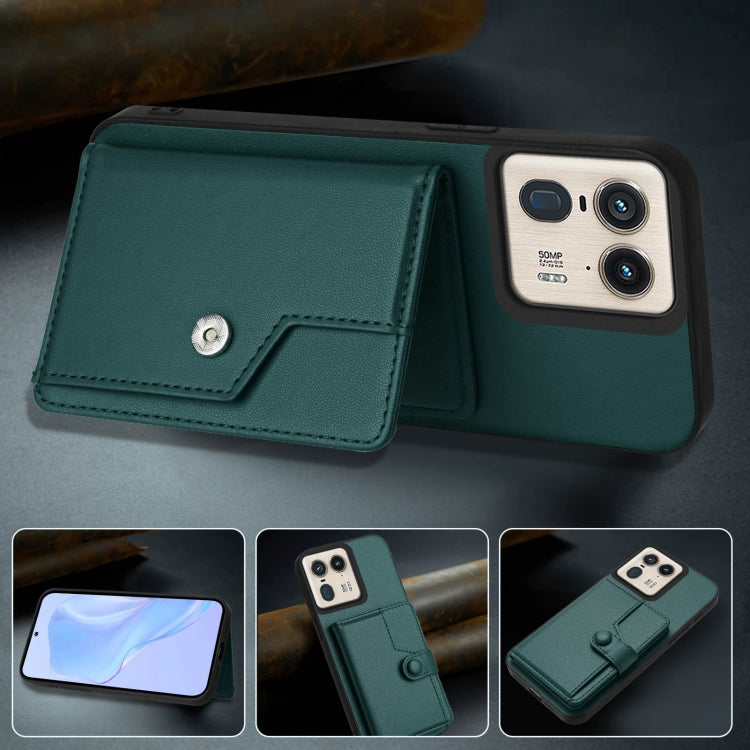 For Motorola Moto X50 Ultra Button Card Bag RFID Anti-theft Phone Case