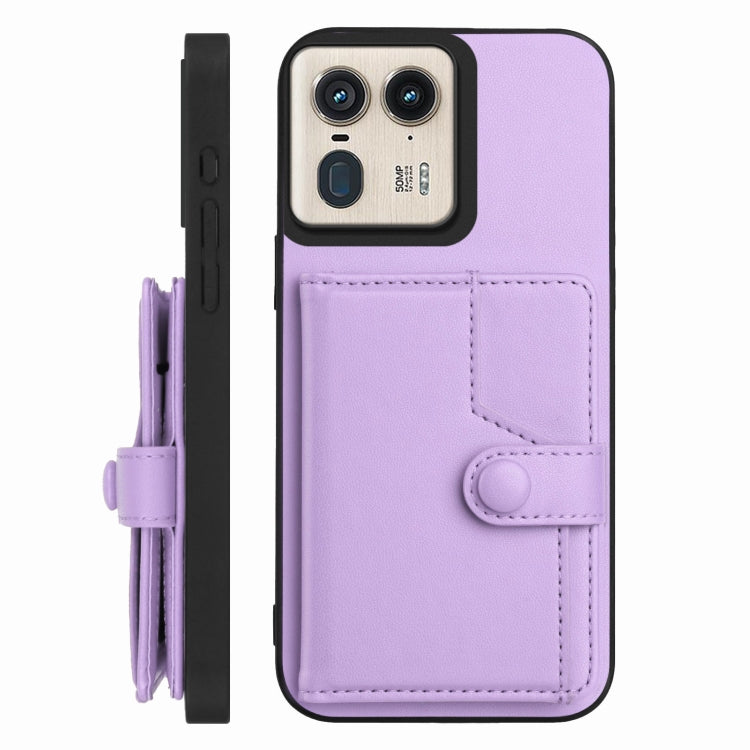 For Motorola Moto X50 Ultra Button Card Bag RFID Anti-theft Phone Case