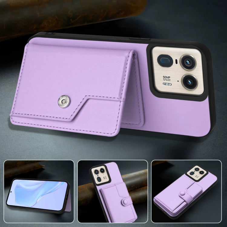 For Motorola Moto X50 Ultra Button Card Bag RFID Anti-theft Phone Case
