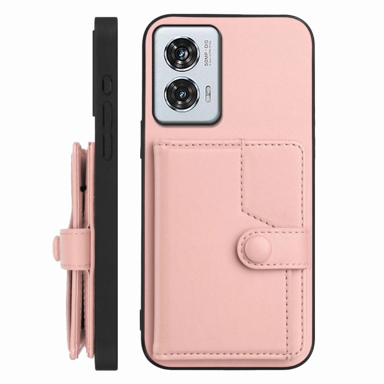 For Motorola Edge 50 Fusion Button Card Bag RFID Anti-theft Phone Case