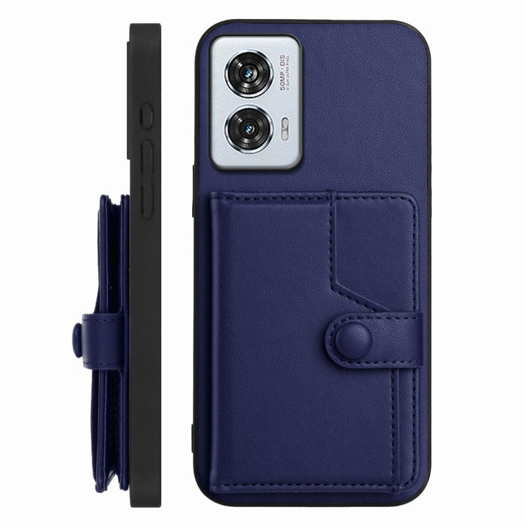 For Motorola Edge 50 Fusion Button Card Bag RFID Anti-theft Phone Case