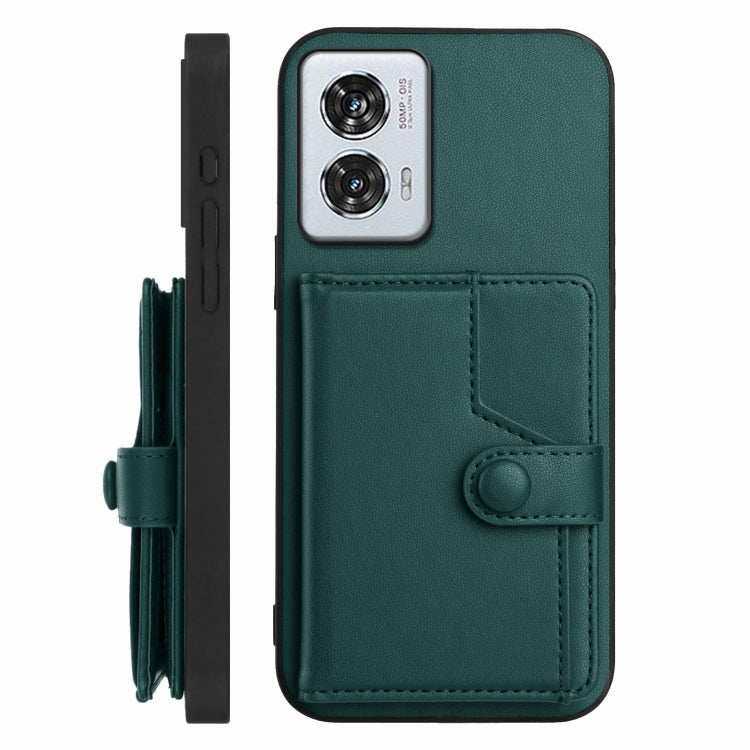 For Motorola Edge 50 Fusion Button Card Bag RFID Anti-theft Phone Case