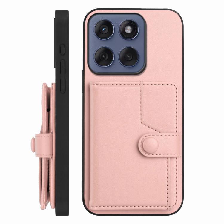 For Motorola Edge 60 Fusion / Edge 60 Button Card Bag RFID Anti-theft Phone Case