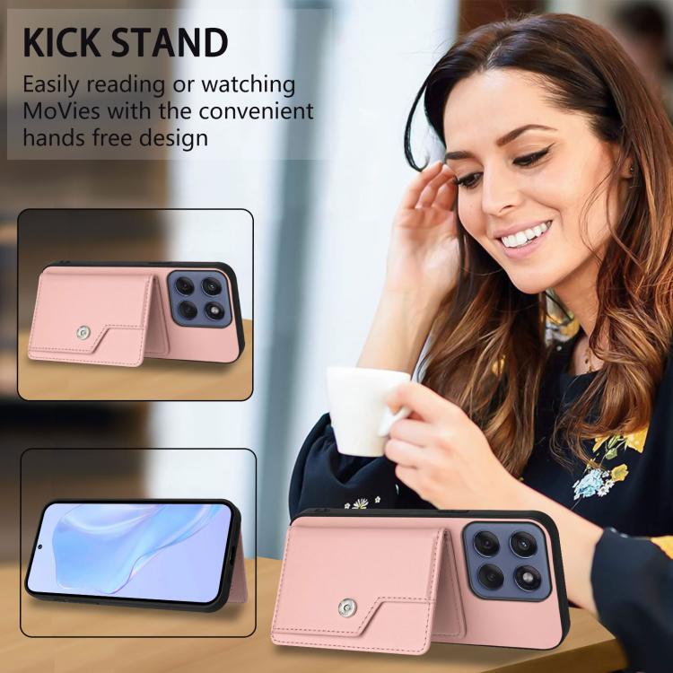 For Motorola Edge 60 Fusion / Edge 60 Button Card Bag RFID Anti-theft Phone Case