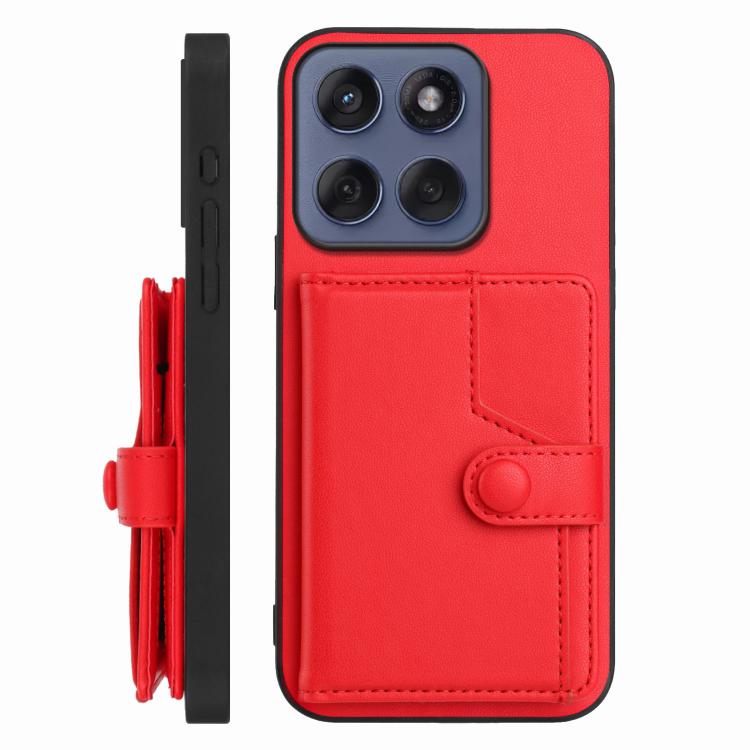 For Motorola Edge 60 Fusion / Edge 60 Button Card Bag RFID Anti-theft Phone Case