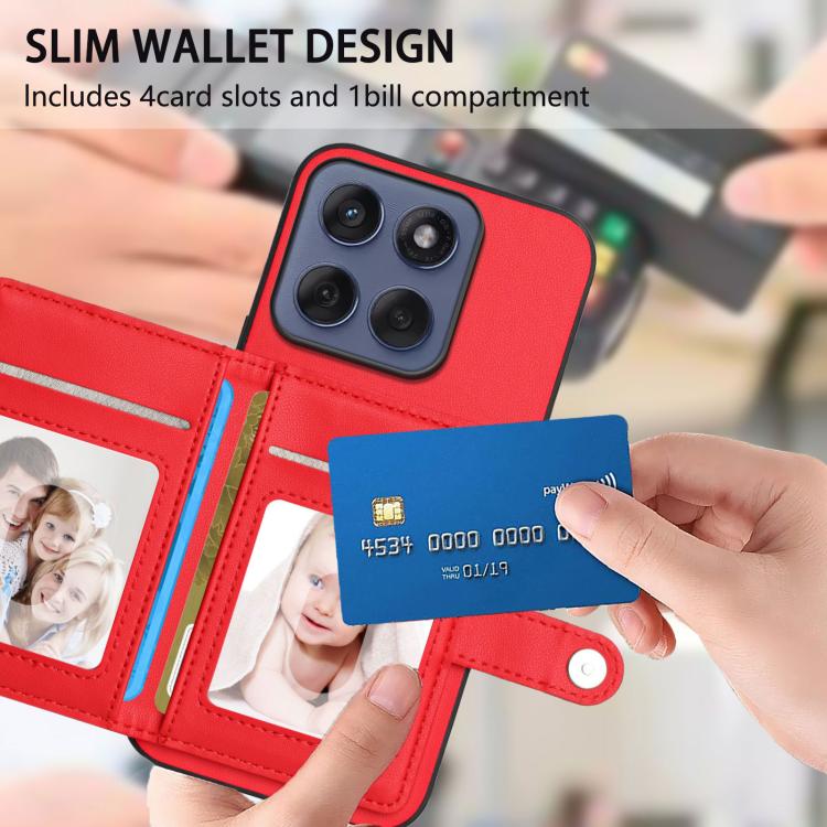 For Motorola Edge 60 Fusion / Edge 60 Button Card Bag RFID Anti-theft Phone Case