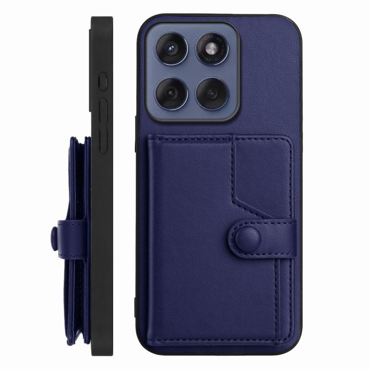 For Motorola Edge 60 Fusion / Edge 60 Button Card Bag RFID Anti-theft Phone Case