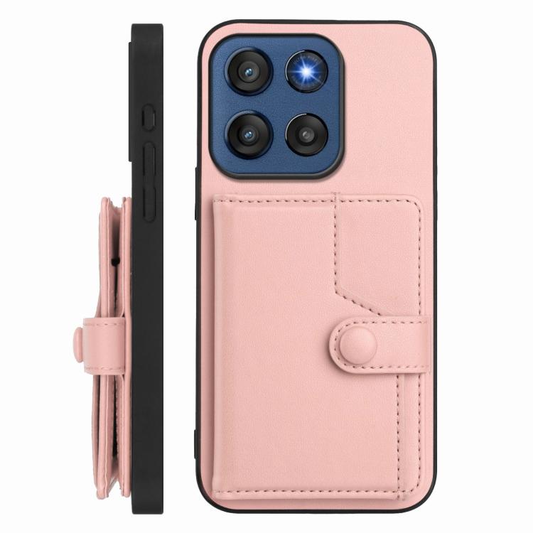 For Motorola Edge 60 Stylus 5G Button Card Bag RFID Anti-theft Phone Case