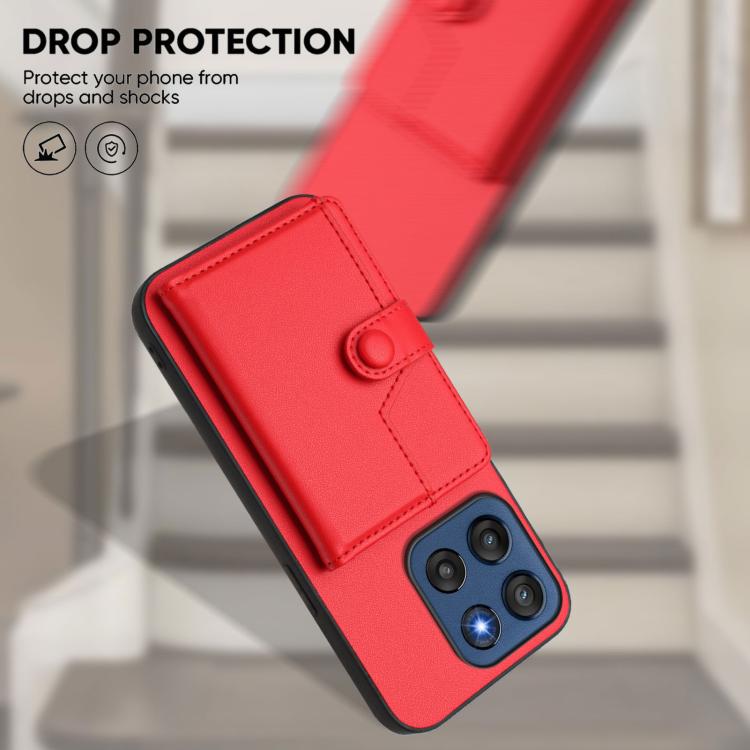 For Motorola Edge 60 Stylus 5G Button Card Bag RFID Anti-theft Phone Case