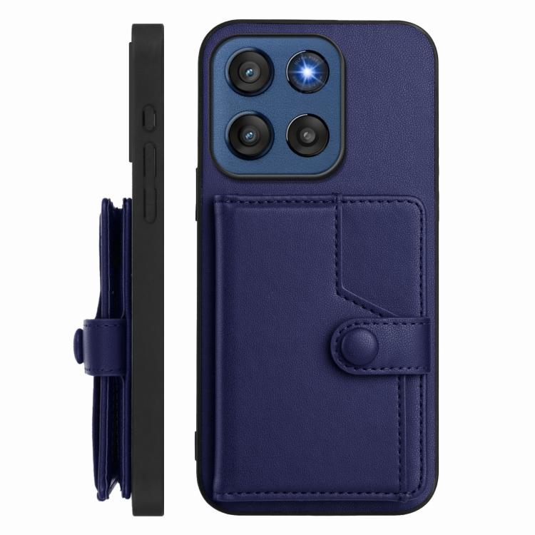For Motorola Edge 60 Stylus 5G Button Card Bag RFID Anti-theft Phone Case