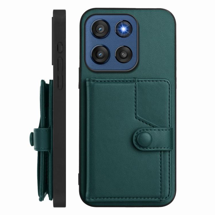 For Motorola Edge 60 Stylus 5G Button Card Bag RFID Anti-theft Phone Case