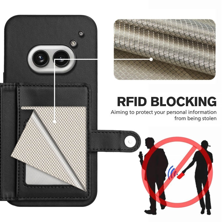 For Nothing Phone 2a Button Card Bag RFID Anti-theft Phone Case