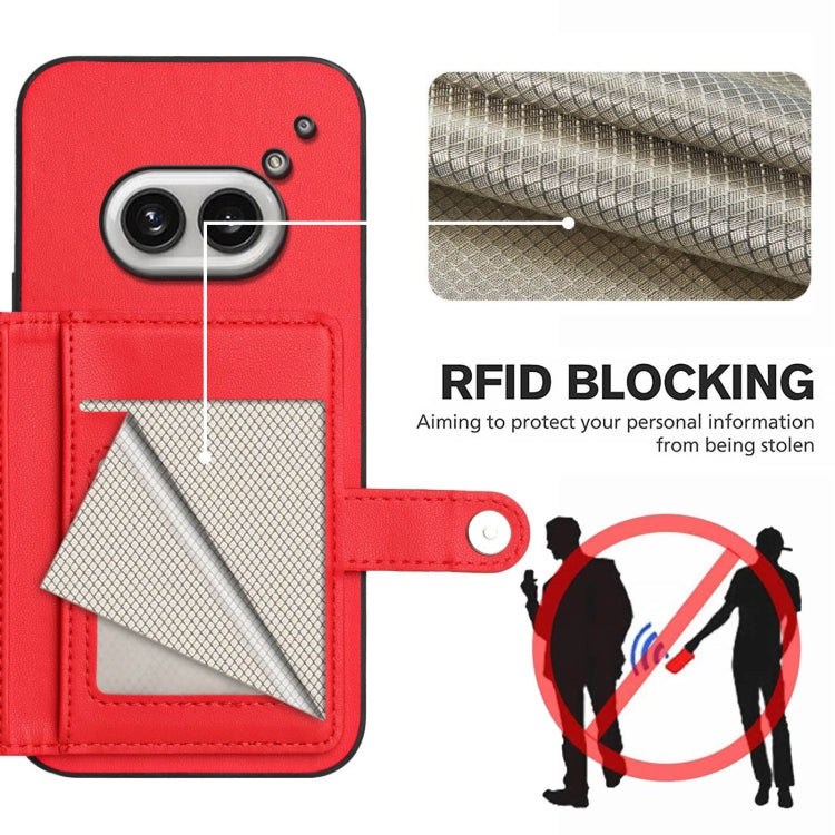 For Nothing Phone 2a Button Card Bag RFID Anti-theft Phone Case