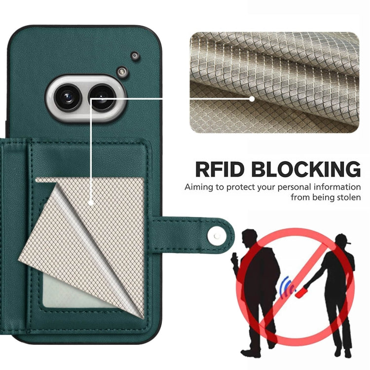 For Nothing Phone 2a Button Card Bag RFID Anti-theft Phone Case