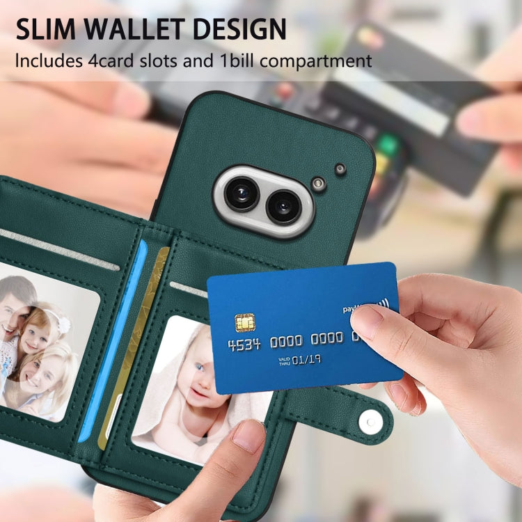 For Nothing Phone 2a Button Card Bag RFID Anti-theft Phone Case