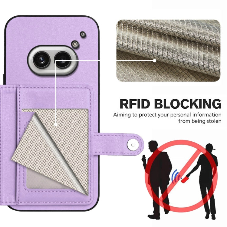 For Nothing Phone 2a Button Card Bag RFID Anti-theft Phone Case