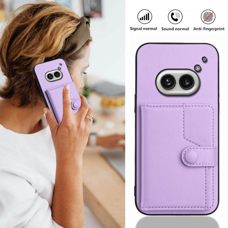 For Nothing Phone 2a Button Card Bag RFID Anti-theft Phone Case