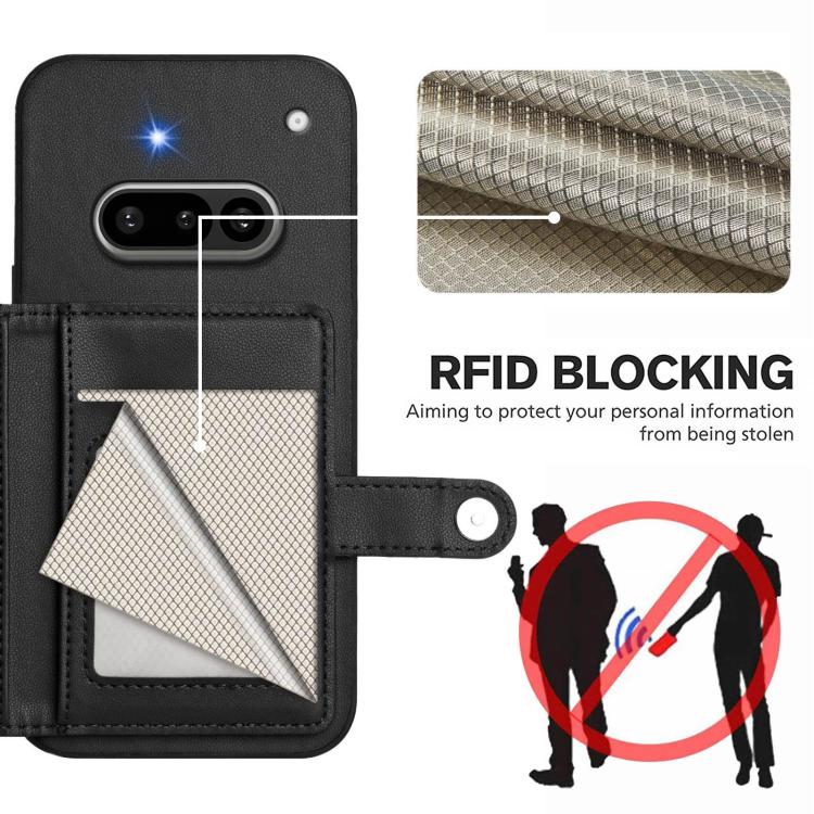 For Nothing Phone 3a Button Card Bag RFID Anti-theft Phone Case