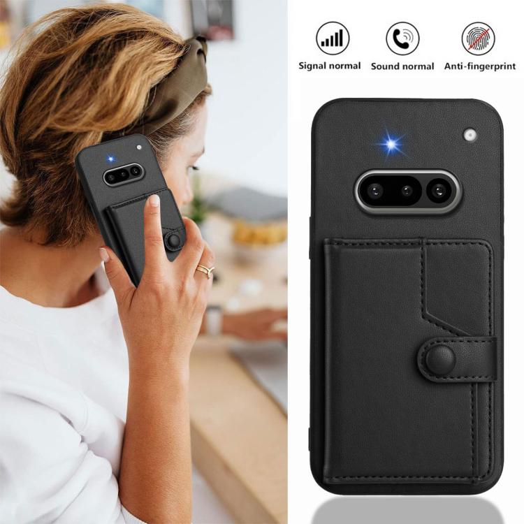 For Nothing Phone 3a Button Card Bag RFID Anti-theft Phone Case