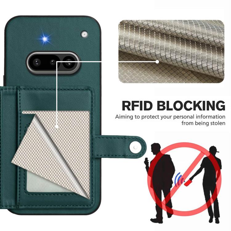For Nothing Phone 3a Button Card Bag RFID Anti-theft Phone Case