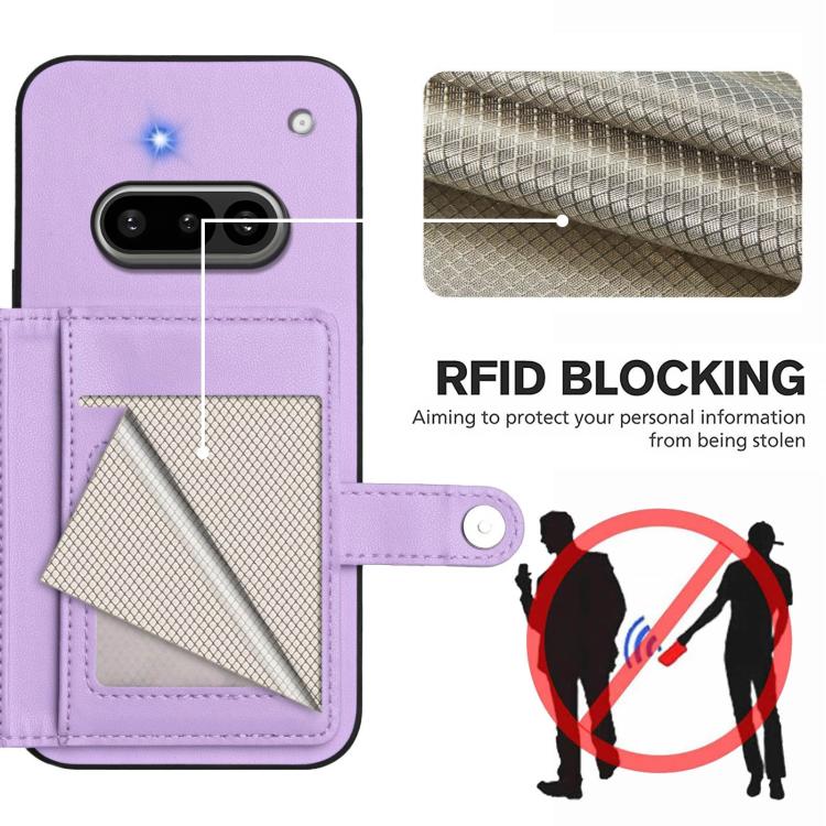 For Nothing Phone 3a Button Card Bag RFID Anti-theft Phone Case