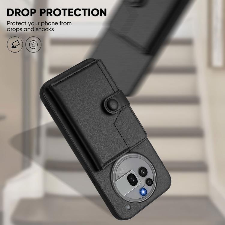 For Nothing Phone 3a Pro Button Card Bag RFID Anti-theft Phone Case